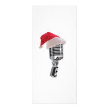 microphone de père Noël Modèle De Double Carte