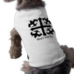 Middeleeuwse koninklijke symbolische kruis en fleu dieren tshirt