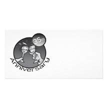 Mignon, conception de "trente-cinquième anniversai cartes de vœux avec photo