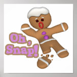 mignon oh, biscuit instantané de bonhomme en pain  posters