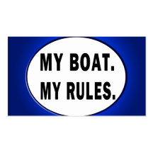 Mijn Boot. Mijn Regels - grappig roeien Visitekaartjes Sjabloon