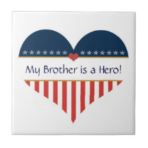 Mijn Broer is een Patriottische Ceramiektegel van  Geboortetegel