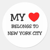 Mijn hart behoort tot de STAD van NEW YORK Ronde Sticker