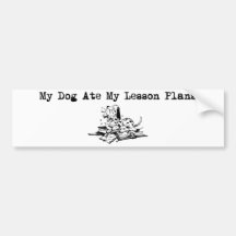 Mijn Hond at Mijn Plannen van de Les Bumperstickers