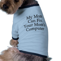 Mijn Mamma kan de Computer van Uw Mamma bevestigen Hondenshirt