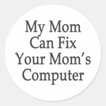Mijn Mamma kan de Computer van Uw Mamma bevestigen Stickers