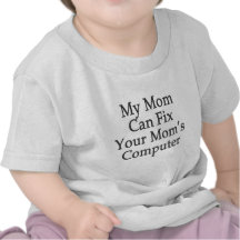 Mijn Mamma kan de Computer van Uw Mamma bevestigen T Shirts