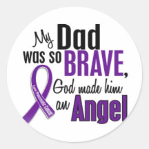 Mijn Papa is Alvleesklier- Kanker van de Engel Ronde Sticker