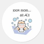 Mijn Schoolrapport Alle A's Ronde Sticker