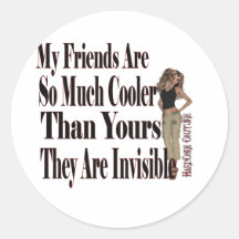Mijn Vrienden zijn Onzichtbaar Sticker