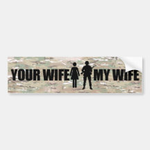 Mijn Vrouw is in de Militairen Bumperstickers