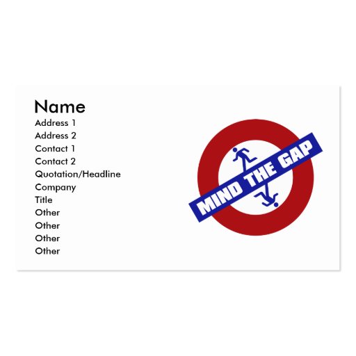 MIND_THE_GAP CARTE DE VISITE