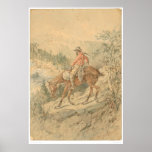Mineur à cheval (0692A) Poster