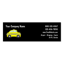 Mini cartes de visite de taxi carte de visite