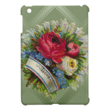 Mini cas d'iPad floral vintage