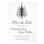 mini économies élégantes de lustre la date invitations