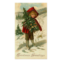 Mini salutations de Noël victorien ou étiquettes d