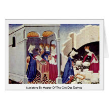 Miniature par le maître de dames de DES de citatio Cartes