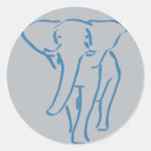 minimalistische olifantstekening sticker