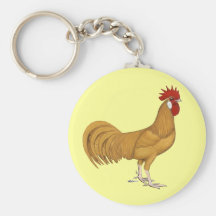 Minorca :  Coq de couleur chamois Porte-clés