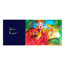 MIRANDOLINA, jaune bleu rose lumineux Faire-part Personnalisables