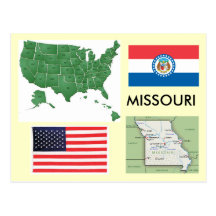 Missouri, de V.S. Wens Kaart