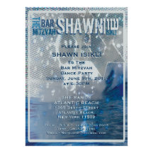 Mitzvah de barre d'invitation - customisé