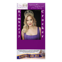 MME NATIONALE PAGEANTS AUTOGRAPH CARD CARTE AVEC PHOTO