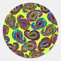Mod. Paisley Ronde Stickers