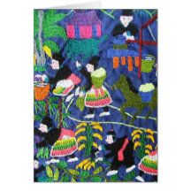 Mode de vie thaïlandais de Hilltribe Carte De Vœux