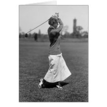 Mode du golf des femmes, les années 10 cartes de vœux