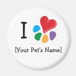 Modèle animal de coeur de Lover_I Aimants Pour Réfrigérateur