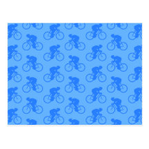 Modèle bleu de vélo carte postale