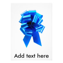 Modèle bleu d'invitation de baptême de cocarde