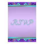 Modèle bleu turquoise du pourpre RSVP Bristols