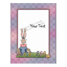Modèle - conception de Pâques avec le lapin et les Cartes Postales