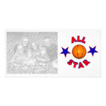 Modèle de basket-ball d'All Star Photocard Modèle Pour Photocarte