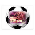 Modèle de cadre de ballon de football cartes postales