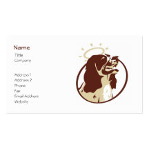 Modèle de carte de profil de chien d'ange cartes de visite personnelles