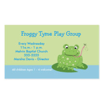 Modèle de carte de visite de Froggy de grenouille