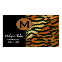 Modèle de carte de visite de tigre de zoologie