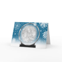 Modèle de carte de voeux de globe d'hiver