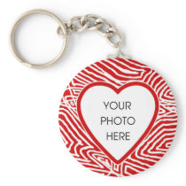 Modèle de Keychain de frontière de coeur de Scribb