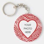 Modèle de Keychain de frontière de coeur de Scribb Porte-clés