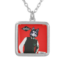 modèle de loup colliers personnalisés