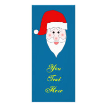 Modèle de signet du visage de Père Noël Modèle De Double Carte