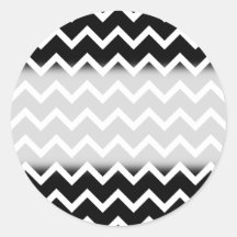 Modèle de zigzag noir et blanc autocollants