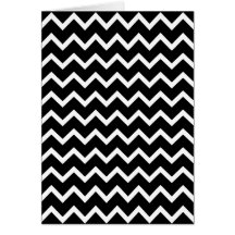 Modèle de zigzag noir et blanc cartes de vœux