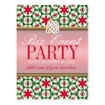 Modèle d'invitation de fête de vacances de local c carte postale
