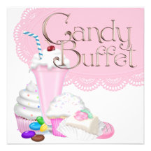 Modèle d'invitation de partie de buffet de sucreri